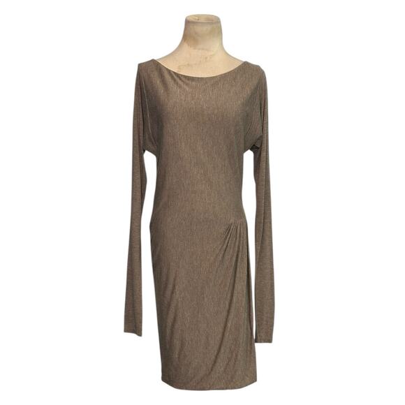 Rebecca Taylor taupe long sleeves knit dress size Medium - Picture 10 of 15